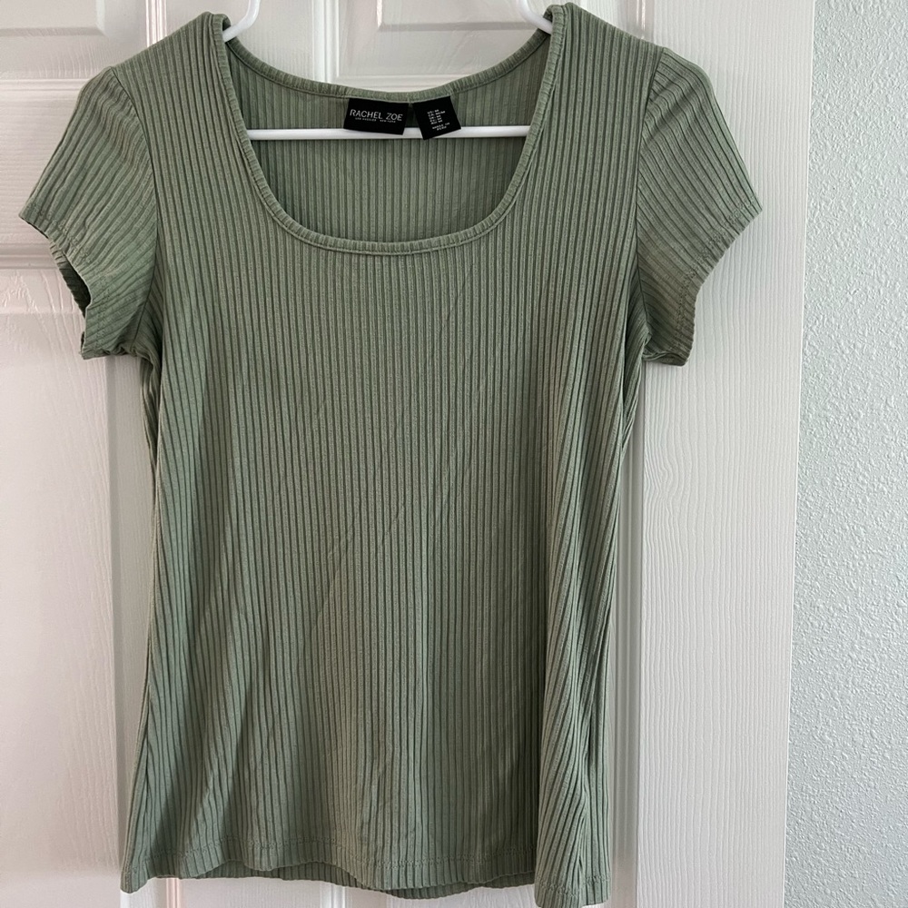 Green ribbed shirt Medium